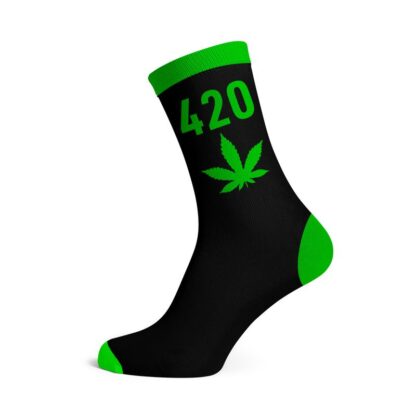 We love socks 420 Neon Green Leaf Socks online Shop Schweiz günstig kaufen